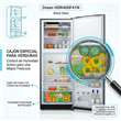 Heladera No Frost Drean HDR400F41N Black Steel 396 Litros con Dispenser